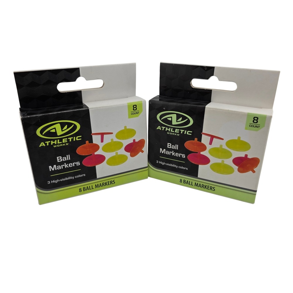 Athletic Works High Visibility Golf Ball‎ Markers Bundle 2 Packs